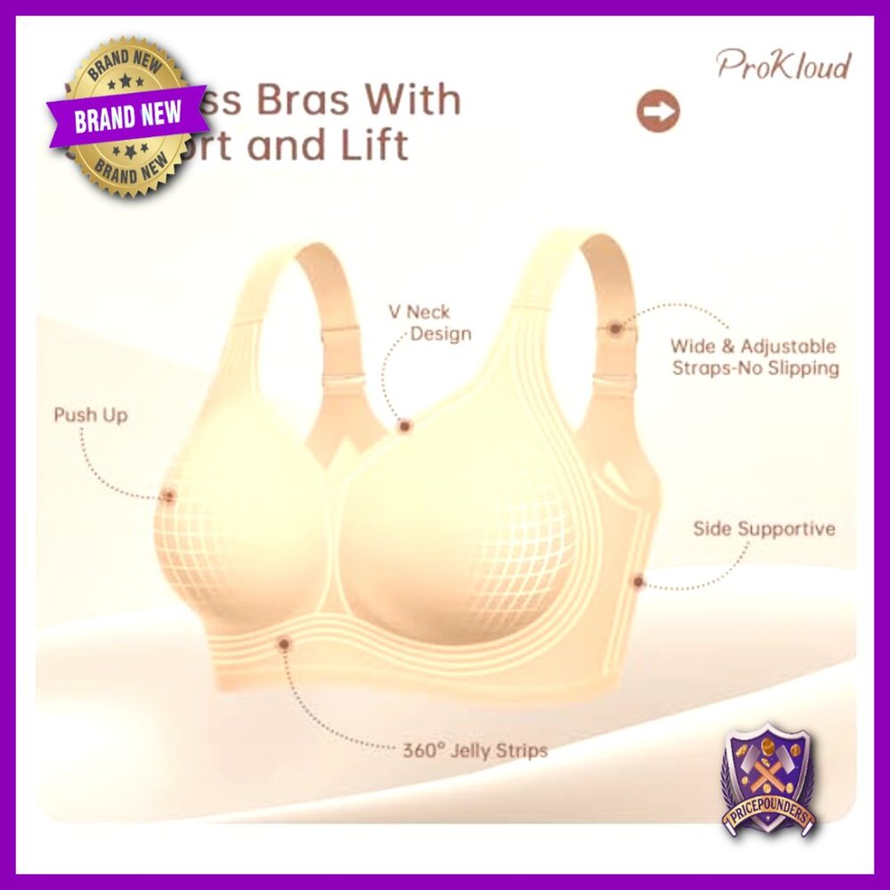 Wireless Full Coverage Bra With Support Lift Seam… - image 5